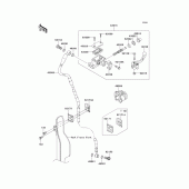 Схема узла: Передний тормозной цилиндр для Kawasaki KLX450 KLX450R