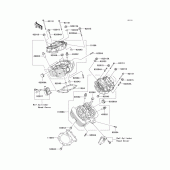 Схема узла: Головка цилиндра для Kawasaki VN1500 Vulcan 1500 Mean Streak