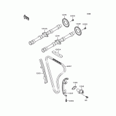 Схема вузла: Розподільний вал & Ланцюг ГРМ & Натягувач для Kawasaki ZR1100 Zephyr 1100