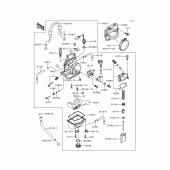 Схема вузла: Карбюратор(1/3) для Kawasaki KX250/ KX252 KX250