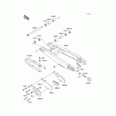 Схема вузла: Задній важіль (Маятник) для Kawasaki KX500