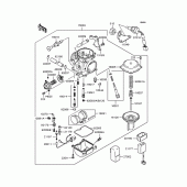 Схема вузла: Карбюратор для Kawasaki BJ250 Estrella RS