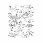 Схема узла: Крепление двигателя (1/2) для Kawasaki ZX1400 ZZR1400