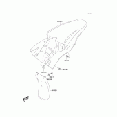 Схема вузла: Заднє крило для Kawasaki KLX125 KLX125