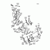Схема вузла: Нижній обтічник (ZX900-A8) для Kawasaki ZX900 GPZ900R