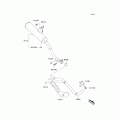 Схема вузла: Вихлопна система для Kawasaki KLX125 KLX125