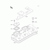 Схема вузла: Клапанна кришка для Kawasaki ZX600 Ninja ZX-6R
