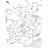 Схема узла: Система зажигания для Kawasaki ZR1200 ZRX1200