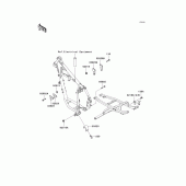 Схема узла: Крепление двигателя для Kawasaki KL250 KLR250