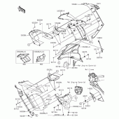 Схема вузла: Cowling(1/2)(Center) для Kawasaki ZX1000 Ninja 1000 ABS