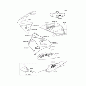 Схема вузла: Decals(gold/black)(zx900-f1) для Kawasaki ZX900 Ninja ZX-9R