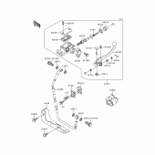 Схема вузла: Передній гальмівний циліндр Kawasaki KX250/ KX252 KX250