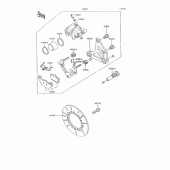 Схема вузла: Заднє гальмо для Kawasaki ZG1200 Voyager XII