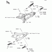 Схема узла: Подножки для Kawasaki ZR800 Z800 ABS