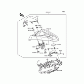 Схема вузла: Заглушка сидіння (Опція) для Kawasaki BX250 NINJA 250SL ABS