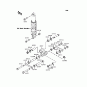 Схема вузла: Задня підвіска для Kawasaki KL250 KL250 Super Sherpa