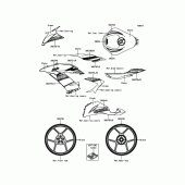 Схема вузла: Decals(Green) для Kawasaki ZX636 Ninja ZX-6R