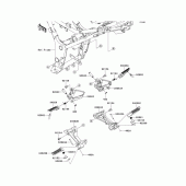 Схема узла: Подножки для Kawasaki EX300 Ninja 300