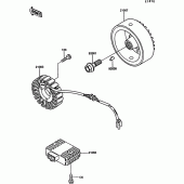 Схема вузла: Генератор для Kawasaki VN750 VN750 Twin
