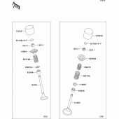 Схема узла: Клапан(ы) для Kawasaki ZX600 ZZ-R600