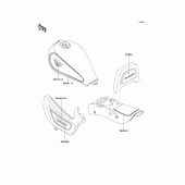 Схема узла: Decals(red/gray) для Kawasaki EN500 Vulcan 500