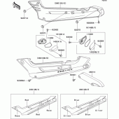 Схема вузла: Side covers/chain cover(ex250-h1/h2) для Kawasaki EX250 ZZR250