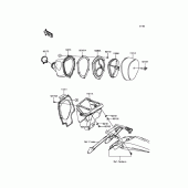 Схема вузла: Повітряний фільтр Kawasaki KX450 KX450F