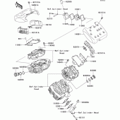 Схема вузла: Клапанна кришка для Kawasaki VN1600 VN1600 Mean Streak