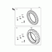 Схема узла: Шины для Kawasaki ZX636 Ninja ZX-6R ABS KRT Edition