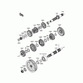 Схема вузла: Трансмісія для Kawasaki VN900 Vulcan 900 Classic