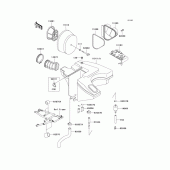 Схема узла: Воздушный фильтр для Kawasaki KL650 KLR650