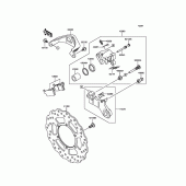 Схема вузла: Заднє гальмо для Kawasaki KLX250 KLX250