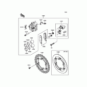 Схема узла: Передний тормоз для Kawasaki KLX450 KLX450R