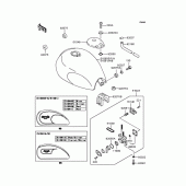 Схема вузла: Паливний бак для Kawasaki BJ250 Estrella Custom