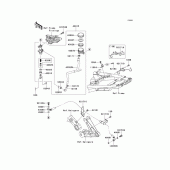 Схема вузла: Задній гальмівний циліндр Kawasaki ZG1400 Concours 14
