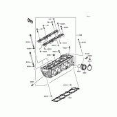 Схема вузла: Головка циліндра для Kawasaki ZR800 Z800