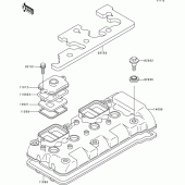 Схема вузла: Клапанна кришка для Kawasaki ZX600 Ninja ZX-6R