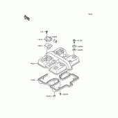 Схема вузла: Клапанна кришка для Kawasaki KLE500