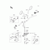 Схема вузла: Кермо & Пульт управління кермовим для Kawasaki KLX125 KLX125