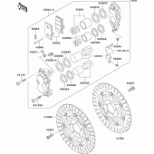 Схема вузла: Переднє гальмо для Kawasaki ZX750 ZXR750R