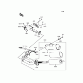 Схема вузла: Вихлопна система для Kawasaki KX250/ KX252 KX250F