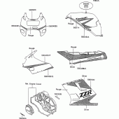 Схема вузла: Decal(rouge/silver) для Kawasaki ZX1100 ZZ-R1100