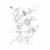 Схема вузла: Заднє колесо & Привідний ланцюг для Kawasaki EJ650 W650
