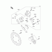 Схема узла: Задний тормоз для Kawasaki ZX600 Ninja ZX-6RR