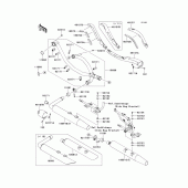 Схема вузла: Вихлопна система для Kawasaki VN1700 Vulcan 1700 Voyager ABS