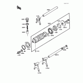 Схема вузла: Gear change drum/shift fork(s) для Kawasaki EX250 Ninja 250