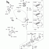 Схема узла: Топливный бак(1/2)(ex500-e1) для Kawasaki EX500 EX500