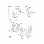 Схема узла: Крышка двигателя для Kawasaki KLX125 KLX125L