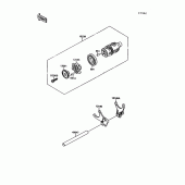 Схема вузла: Gear change drum/shift fork(s) для Kawasaki VN1500 Vulcan 1500L