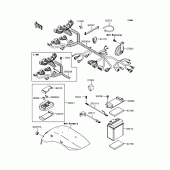 Схема вузла: Електроустаткування для Kawasaki VN250 Eliminator 250V